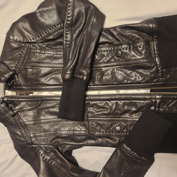 Mackage Leather Jacket, from Aritzia, XS - Picture 6 of 9